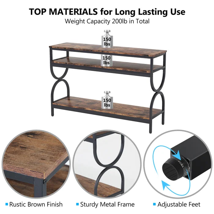 3 Tier Console Table for Entryway, Hallway, living room and office